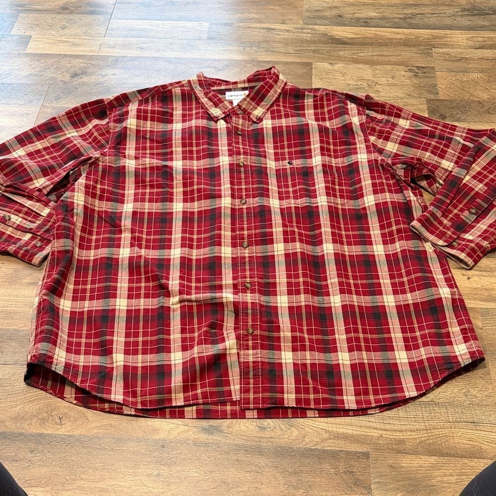 Carhartt long sleeve button down shirt size 4XL